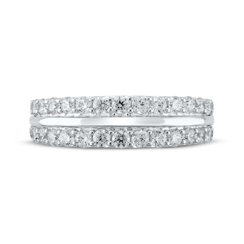 Main Image 3 of Now + Forever Diamond Two-Row Anniversary Ring 1 ct tw 14K White Gold