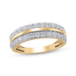 Now + Forever Diamond Two-Row Anniversary Ring 1 ct tw 14K Yellow Gold