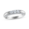 Thumbnail Image 1 of Now + Forever Pear-Shaped & Round-Cut Diamond Three-Stone Anniversary Ring 3/8 ct tw 10K White Gold