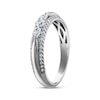 Thumbnail Image 2 of Now + Forever Pear-Shaped & Round-Cut Diamond Three-Stone Anniversary Ring 3/8 ct tw 10K White Gold