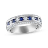Thumbnail Image 1 of Now + Forever Blue Sapphire & Diamond Anniversary Ring 1/2 ct tw 14K White Gold