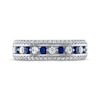 Thumbnail Image 3 of Now + Forever Blue Sapphire & Diamond Anniversary Ring 1/2 ct tw 14K White Gold