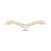 Thumbnail Image 3 of Now + Forever Baguette & Round-Cut Diamond Chevron Anniversary Ring 1/5 ct tw 10K Yellow Gold