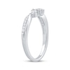 Thumbnail Image 2 of Now + Forever Marquise & Round-Cut Diamond Contour Anniversary Ring 1/3 ct tw 10K White Gold