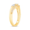 Thumbnail Image 2 of Now + Forever Marquise & Round-Cut Diamond Contour Anniversary Ring 1/2 ct tw 10K Yellow Gold