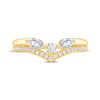 Thumbnail Image 3 of Now + Forever Marquise & Round-Cut Diamond Contour Anniversary Ring 1/2 ct tw 10K Yellow Gold