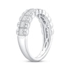 Thumbnail Image 2 of Now + Forever Baguette & Round-Cut Diamond Anniversary Ring 5/8 ct tw 14K White Gold