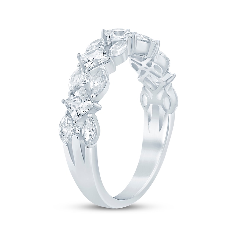 Main Image 2 of Now + Forever Marquise & Princess-Cut Diamond Anniversary Ring 1-1/3 ct tw 14K White Gold