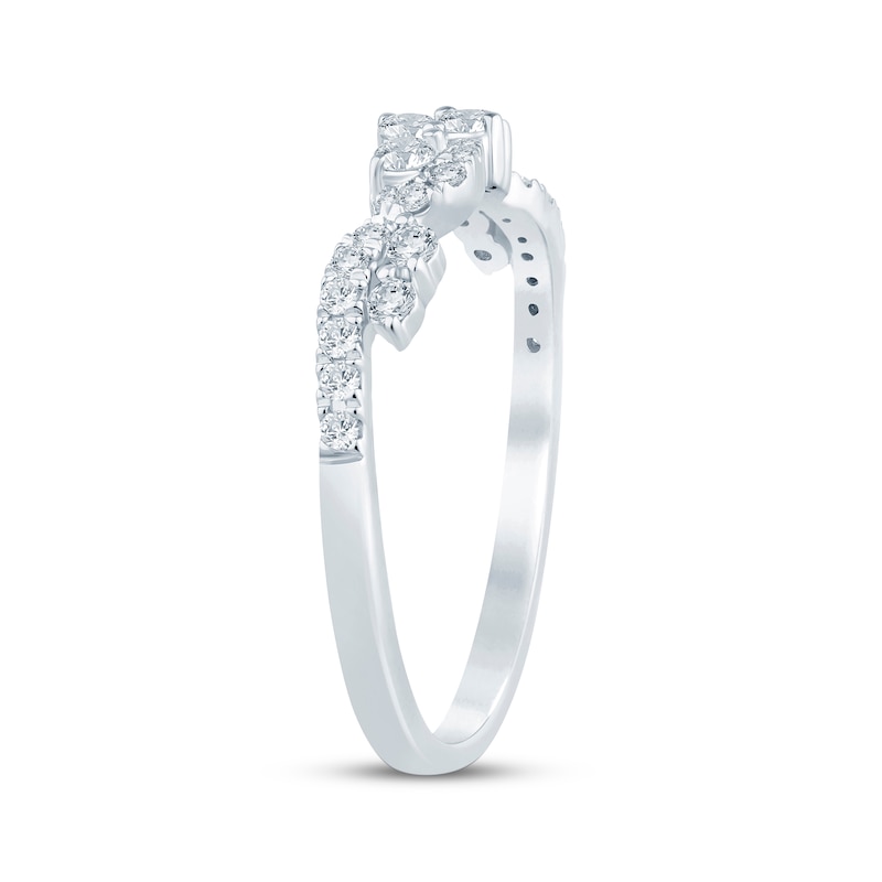 Main Image 2 of Now + Forever Round-Cut Diamond Anniversary Ring 1/3 ct tw 10K White Gold