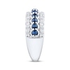 Thumbnail Image 2 of Now + Forever Blue Sapphire & Diamond Anniversary Ring 1/2 ct tw 10K White Gold