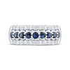 Thumbnail Image 4 of Now + Forever Blue Sapphire & Diamond Anniversary Ring 1/2 ct tw 10K White Gold