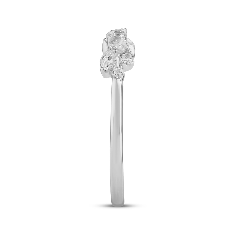 Main Image 2 of Now + Forever Marquise & Round-Cut Diamond Scatter Anniversary Ring 1/4 ct tw 10K White Gold