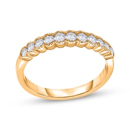 Now + Forever Diamond Milgrain Anniversary Ring 1/3 ct tw 10K Yellow Gold