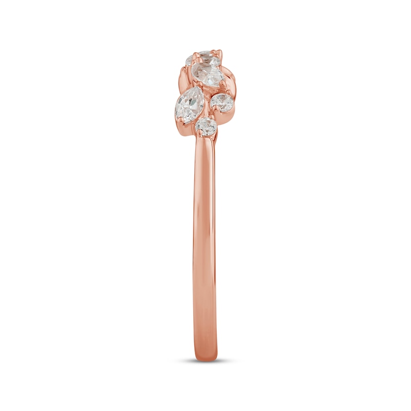 Main Image 2 of Now + Forever Marquise & Round-Cut Diamond Scatter Anniversary Ring 1/4 ct tw 10K Rose Gold