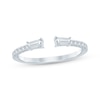Thumbnail Image 1 of Now + Forever Baguette & Round-Cut Diamond Deconstructed Anniversary Ring 1/3 ct tw 14K White Gold