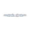 Thumbnail Image 3 of Now + Forever Baguette & Round-Cut Diamond Deconstructed Anniversary Ring 1/3 ct tw 14K White Gold
