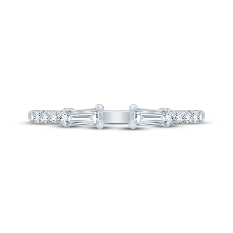 Main Image 3 of Now + Forever Baguette & Round-Cut Diamond Deconstructed Anniversary Ring 1/3 ct tw 14K White Gold