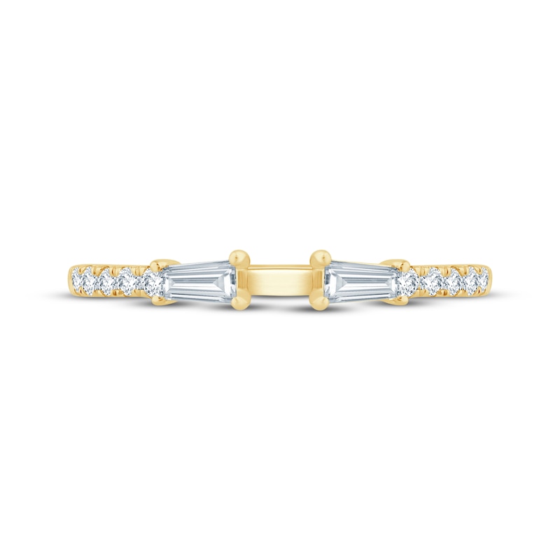 Main Image 3 of Now + Forever Baguette & Round-Cut Diamond Deconstructed Anniversary Ring 1/3 ct tw 14K Yellow Gold