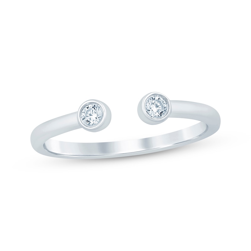 Main Image 1 of Now + Forever Diamond Deconstructed Anniversary Ring 1/10 ct tw 14K White Gold