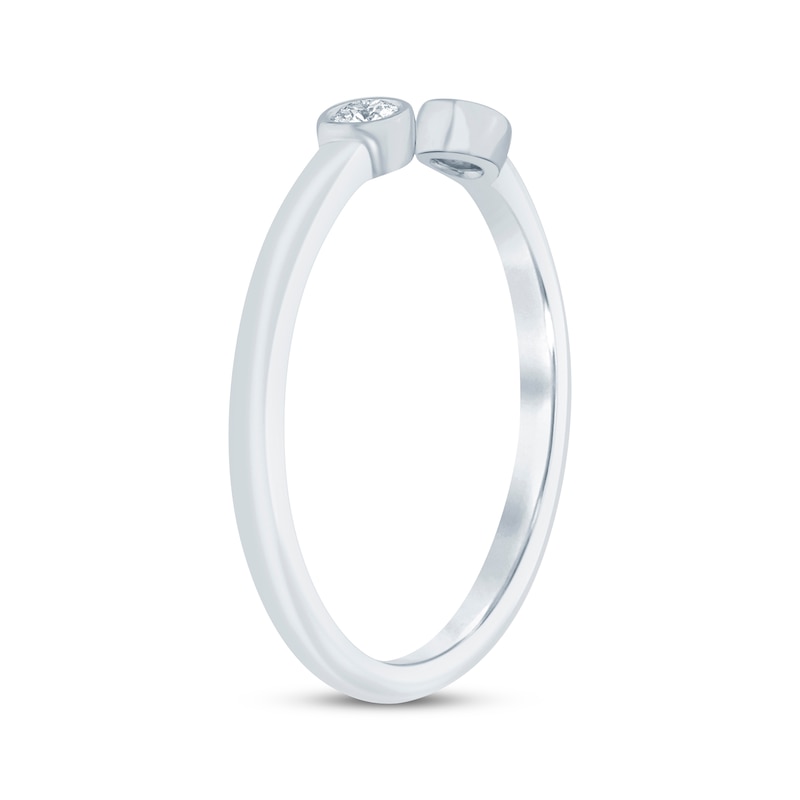 Main Image 2 of Now + Forever Diamond Deconstructed Anniversary Ring 1/10 ct tw 14K White Gold