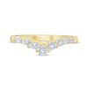 Thumbnail Image 3 of Now + Forever Marquise & Round-Cut Diamond Chevron Anniversary Ring 1/2 ct tw 14K Yellow Gold