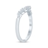 Thumbnail Image 2 of Now + Forever Marquise & Round-Cut Diamond Chevron Anniversary Ring 1/2 ct tw 14K White Gold