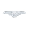 Thumbnail Image 3 of Now + Forever Marquise & Round-Cut Diamond Chevron Anniversary Ring 1/2 ct tw 14K White Gold