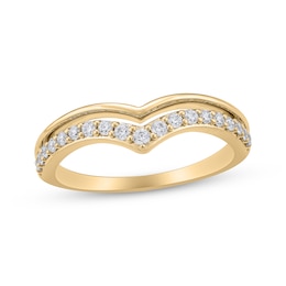Now + Forever Diamond Contour Ring 1/4 ct tw 14K Yellow Gold