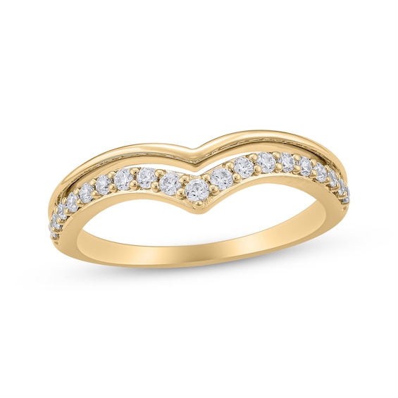 Now + Forever Diamond Contour Ring 1/4 ct tw 14K Yellow Gold