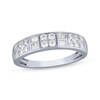 Thumbnail Image 1 of Now + Forever Baguette & Round-Cut Diamond Anniversary Ring 1/2 ct tw 14K White Gold