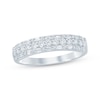 Thumbnail Image 1 of Now + Forever Baguette & Round-Cut Anniversary Ring 1/2 ct tw 14K White Gold