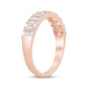 Thumbnail Image 2 of Now + Forever Baguette & Round-Cut Anniversary Ring 1/2 ct tw 14K Rose Gold