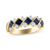 Thumbnail Image 0 of Baguette-Cut Sapphire & Diamond Anniversary Ring 1/2 ct tw 14K Yellow Gold