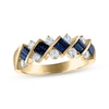 Thumbnail Image 1 of Now + Forever Baguette-Cut Sapphire & Diamond Anniversary Ring 1/2 ct tw 14K Yellow Gold