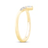 Thumbnail Image 2 of Now + Forever Pear-Shaped & Round-Cut Diamond Contour Band 1/4 ct tw 14K Yellow Gold