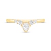 Thumbnail Image 3 of Now + Forever Pear-Shaped & Round-Cut Diamond Contour Band 1/4 ct tw 14K Yellow Gold