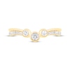 Thumbnail Image 3 of Now + Forever Diamond Three-Stone Bezel Contour Band 1/3 ct tw 14K Yellow Gold