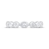 Thumbnail Image 3 of Now + Forever Marquise & Round-Cut Diamond Bezel Anniversary Ring 3/8 ct tw 14K White Gold