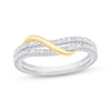 Thumbnail Image 1 of Now + Forever Diamond Crossover Anniversary Ring 1/4 ct tw 10K Two-Tone Gold
