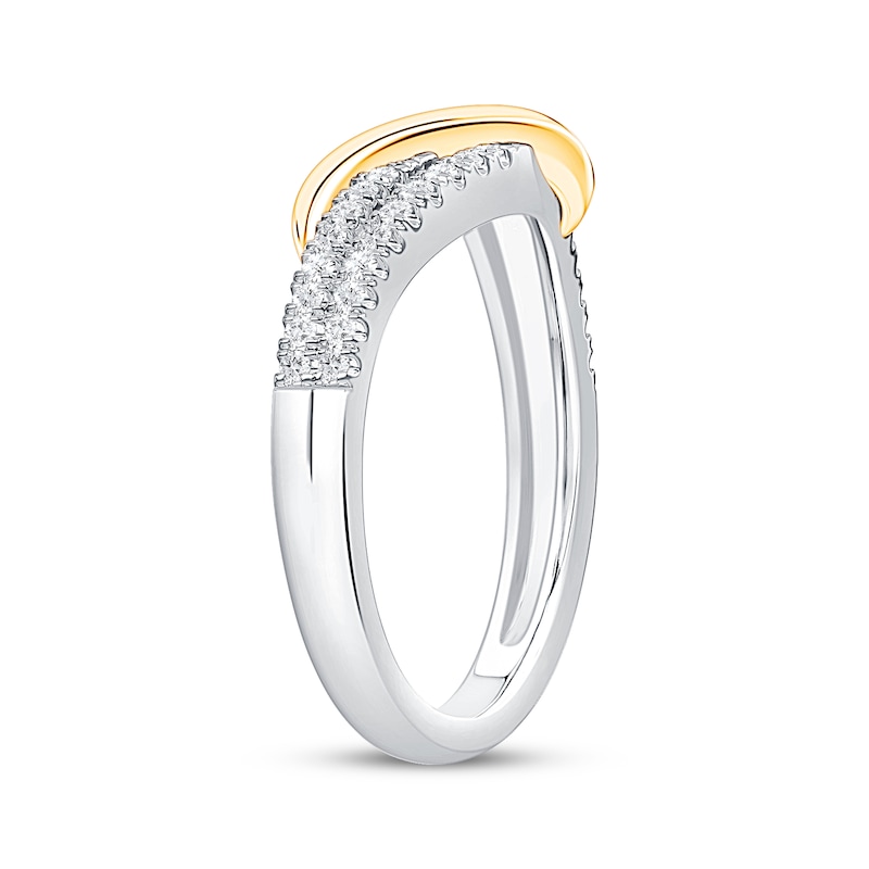 Main Image 2 of Now + Forever Diamond Crossover Anniversary Ring 1/4 ct tw 10K Two-Tone Gold
