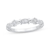 Thumbnail Image 1 of Now + Forever Vintage-Inspired Diamond Anniversary Ring 1/15 ct tw 10K White Gold
