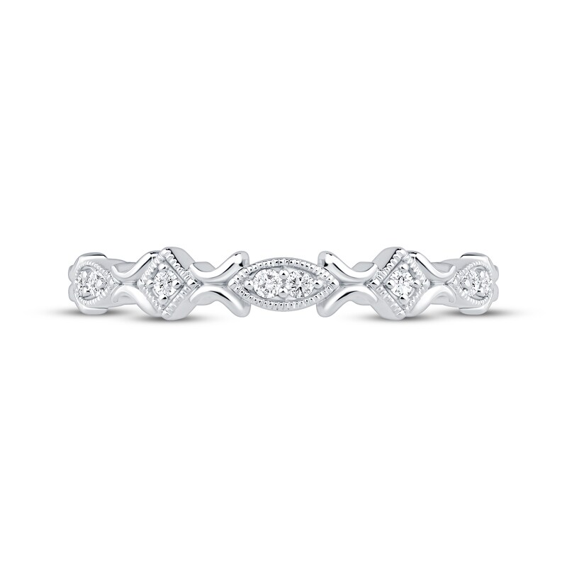 Main Image 3 of Now + Forever Vintage-Inspired Diamond Anniversary Ring 1/15 ct tw 10K White Gold
