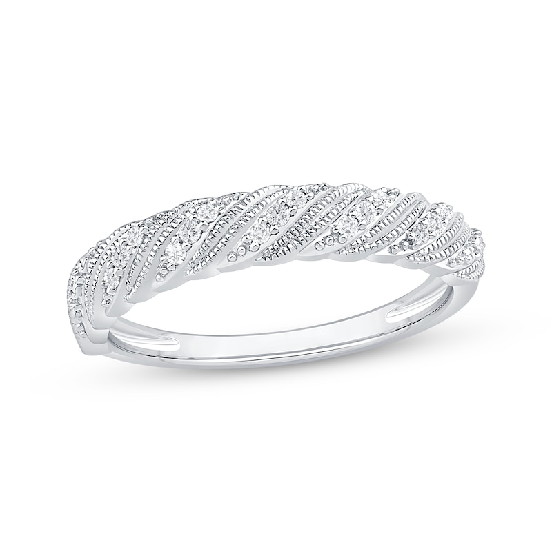 Main Image 1 of Now + Forever Vintage-Inspired Diamond Anniversary Ring 1/15 ct tw 10K White Gold