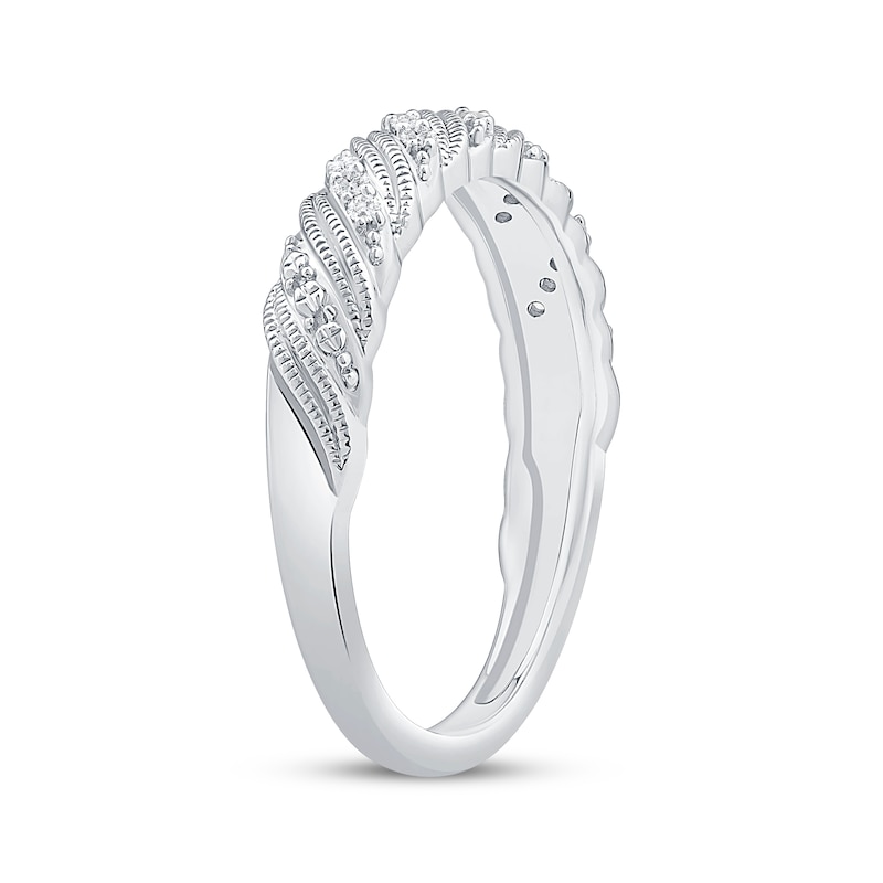 Main Image 2 of Now + Forever Vintage-Inspired Diamond Anniversary Ring 1/15 ct tw 10K White Gold