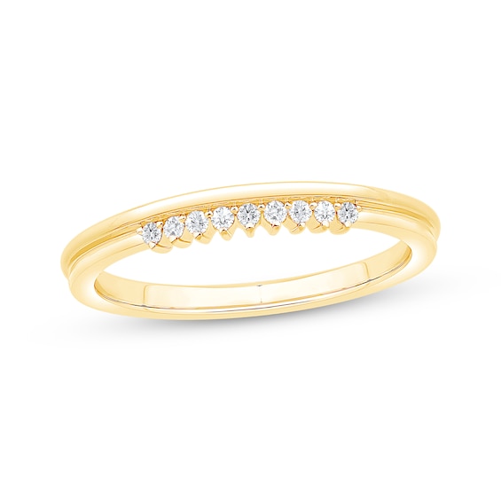 Now + Forever Diamond Two-Row Anniversary Ring 1/15 ct tw 10K Yellow Gold