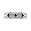 Thumbnail Image 3 of Now + Forever Men's Square-Cut Black Diamond & White Diamond Wedding Band 5/8 ct tw 10K White Gold