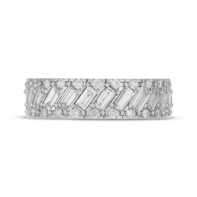 Men's Neil Lane Artistry Baguette & Round-Cut Lab-Created Diamond Wedding Band 2 ct tw 14K White Gold