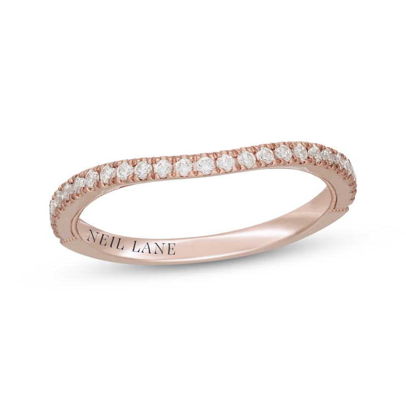 Main Image 7 of Neil Lane Diamond Contour Wedding Band 1/4 ct tw 14K Rose Gold
