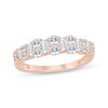 Thumbnail Image 1 of Now + Forever Baguette & Round-Cut Diamond Anniversary Ring 5/8 ct tw 14K Rose Gold