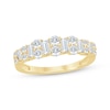 Thumbnail Image 1 of Now + Forever Baguette & Round-Cut Diamond Anniversary Ring 5/8 ct tw 14K Yellow Gold